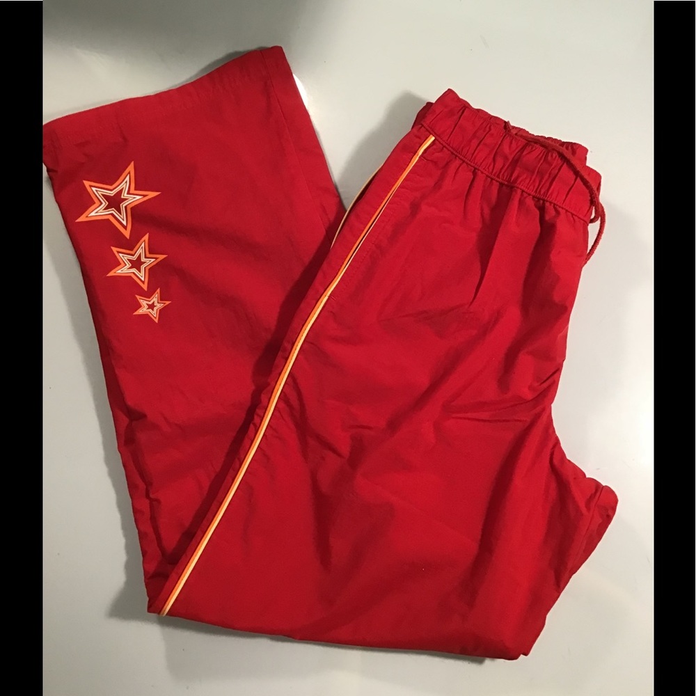 Christie Brooks red nylon pants with lining. 14
